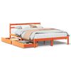 vidaXL Sengeramme uten madrass voksbrun 140x200 cm heltre furu