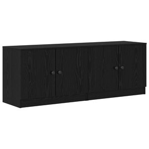 vidaXL Oppbevaringsskap for loft seng 2 stk. Svart eik 66 x 35 x 48 cm
