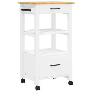 vidaXL Kj&oslash;kkenvogn MONZA 48x40x88,5 cm heltre furu
