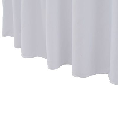 vidaXL Elastisk bordduk med skjørt 2 stk 180x74 cm hvit