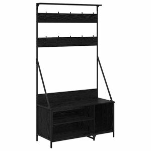 vidaXL Klesstativ Svart Eik 100 x 41 x 184 cm Konstruert tre