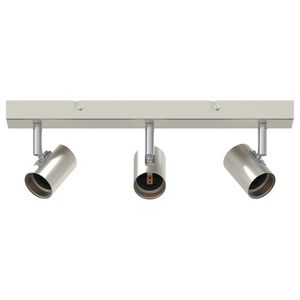 vidaXL Takspot med s&oslash;kelys Nikkel 38 x 6,5 x 11,5 cm Metall