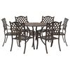 vidaXL Hage Spisegruppe 7 stk. Bronse Aluminium