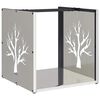 vidaXL Vedstativ 40x40x40 cm rustfritt st&aring;l