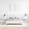 vidaXL Nattbord med skuff 2 pcs Hvit 44 x 32,5 x 40 cm Heltre furu