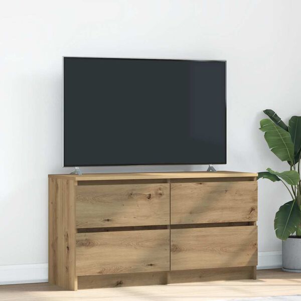 vidaXL TV-benk artisan eik 100x35x54 cm konstruert tre