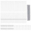 vidaXL Gjerde med stolpe s&oslash;lv 1,2 x 25 m St&aring;l
