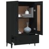vidaXL Highboard svart 70x31x115 cm konstruert tre