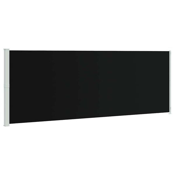 vidaXL Uttrekkbar sidemarkise 220x600 cm svart