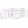 vidaXL TV-skap med skuff Svart 105 x 33 x 46 cm Massiv mango tre