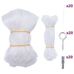vidaXL Kattenett gjennomsiktig 3x2 m nylon