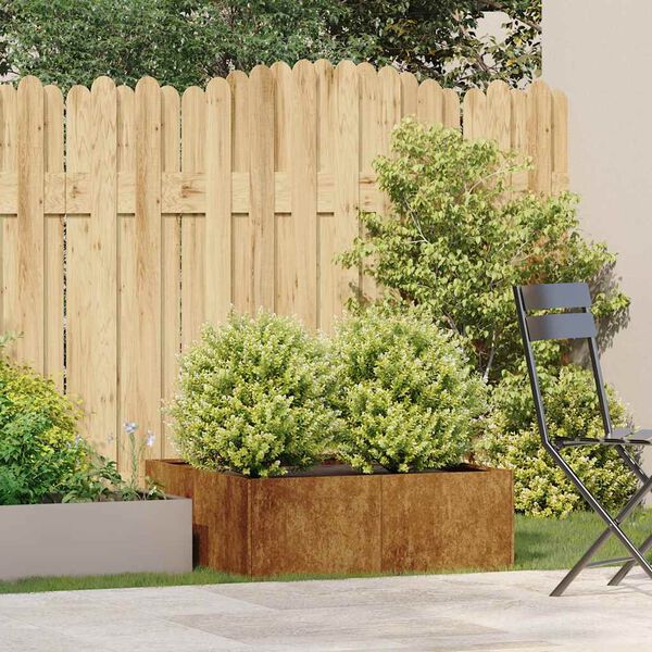 vidaXL Plantekasse rust 80x80x30 cm forvitringsst&aring;l