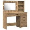 vidaXL Sminkebord 2 pcs Brun 78.5 x 41 x 135 cm Konstruert tre