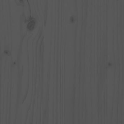 vidaXL Sengegavl grå 125,5x4x100 cm heltre furu