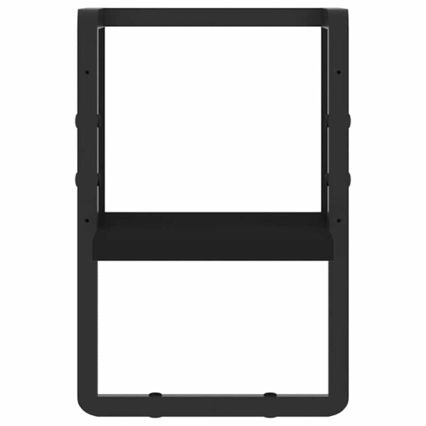 vidaXL Vegghylle med stang svart 20x25x30 cm