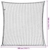 vidaXL Tilhengernett med elastisk tau svart 3x3 m PP