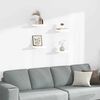 vidaXL Flytende vegghyller 4 stk h&oslash;yglans hvit 23x23,5x3,8 cm MDF