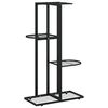 vidaXL Blomsterstativ med 4 etasjer 43x22x76 cm svart metall
