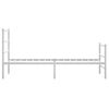 vidaXL Sengeramme i metall med hode- og fotgavl hvit 90x200 cm