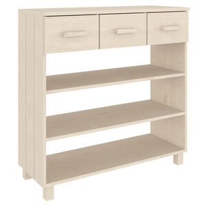 vidaXL Konsollbord HAMAR honningbrun 90x35x90 cm heltre furu