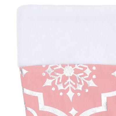 vidaXL Luksus juletreskjørt med sokk rosa 122 cm stoff