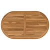 vidaXL Bordplate Oval Massivt Teaktre Naturlig