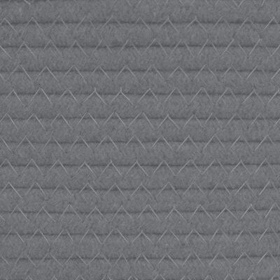 vidaXL Skittentøyskurv grå og hvit Ø55x36 cm bomull