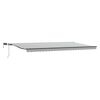 vidaXL Manuell uttrekkbar markise med LED antrasitt og hvit 600x300 cm