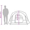 vidaXL Campingtelt 4 personer grønn vanntett
