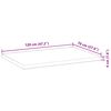 vidaXL Bordplate ubehandlet 120x70x4 cm heltre akasie