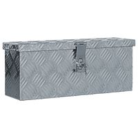 vidaXL Aluminiumsboks 48,5x14x20 cm sølv