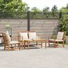 vidaXL Hagesofa Set Naturlig Heltre teak