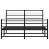 vidaXL Sengeramme i metall med hode- og fotgavl svart 140x190 cm
