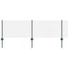 vidaXL Gjerde med stolpe gr&oslash;nn 0,6 x 25 m St&aring;l og PVC
