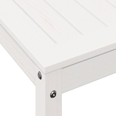 vidaXL Pottebord med hylle hvit 108x50x75 cm heltre furu