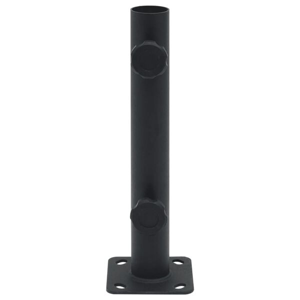 vidaXL Parasollfot for &Oslash;32/34/38 mm stang matt svart st&aring;l