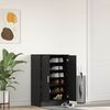 vidaXL Skoskap svart eik 60x35x92 cm konstruert tre
