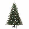 vidaXL Kunstig juletre med 300 LED gr&oslash;nn 210 cm PVC og Metall og Plast