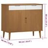 vidaXL Skjenk MOLDE brun 90x40x80 cm heltre furu