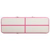 vidaXL Oppbl&aring;sbar gymnastikkmatte med pumpe 400x100x15 cm PVC rosa