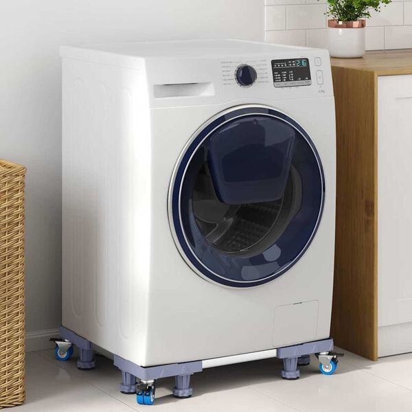 vidaXL Vaskemaskinsokkel Grå 66 x 66 x 12 cm Metall