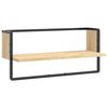 vidaXL Vegghylle med stang sonoma eik 65x25x30 cm