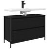 vidaXL Baderomsservantskap med skuffer svart eik 90x34,5x60 cm