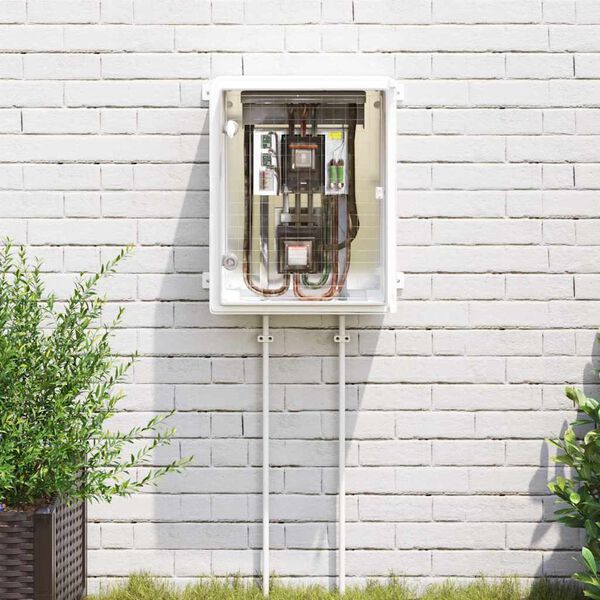 vidaXL Kontrollskap Gr&aring; 40 x 17,5 x 50 cm ABS-plast