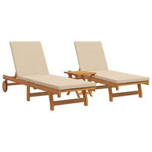 vidaXL Solstol 3 stk. Solid akasietre Brun