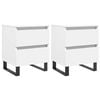 vidaXL Nattbord 2 stk hvit 40x35x50 cm konstruert tre
