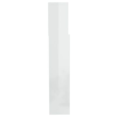 vidaXL Sengegavlskap høyglans hvit 200x19x103,5 cm