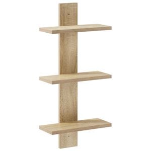 vidaXL Vegghylle Sonoma eik 30 x 13.5 x 64.5 cm Konstruert tre