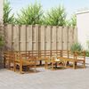 vidaXL Utend&oslash;rs sofa-sett 10 pcs Naturlig Solid akasietre