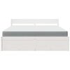 vidaXL Seng med skuffer og madrass hvit 180x200 cm heltre furu
